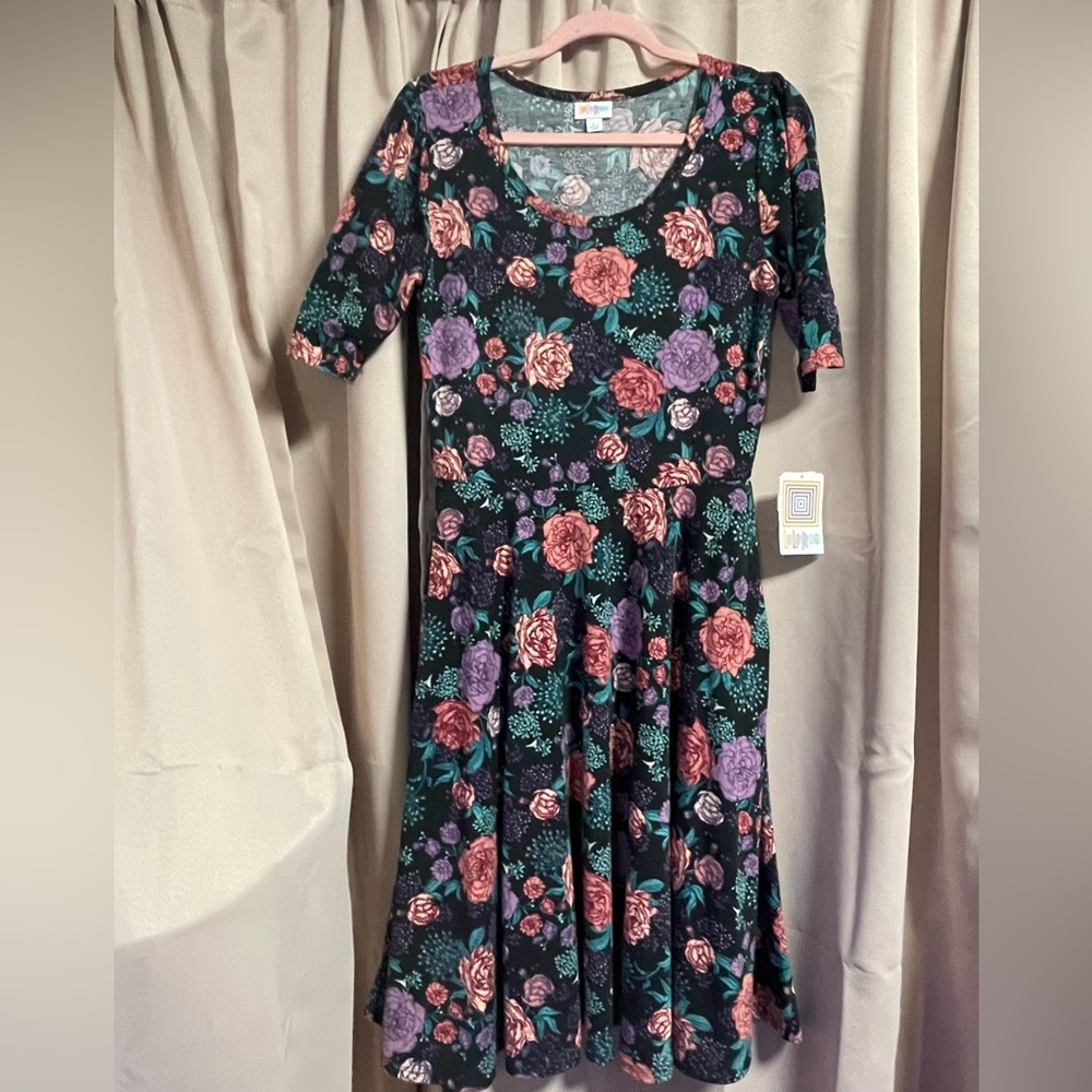 Lularoe Floral “Nicole” Midi Dress 👗